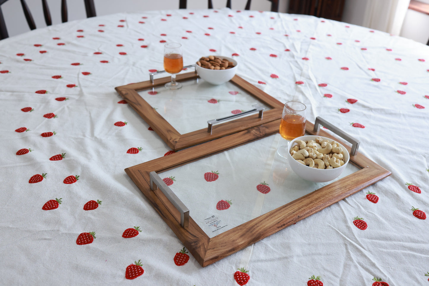 Wooden Glass Tray Rectangle